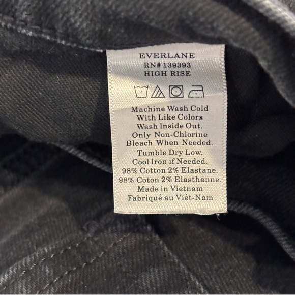 Everlane High Rise Skinny Dark Black Denim sz 29 Regular Stretch Classic Jeans - Picture 7 of 7